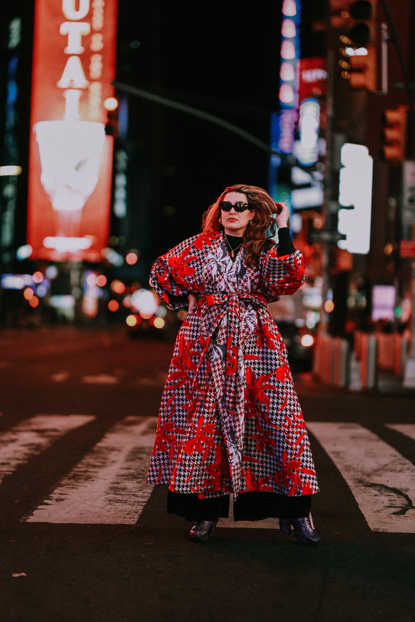 Parisian Coat in "Piqué Houndstooth”