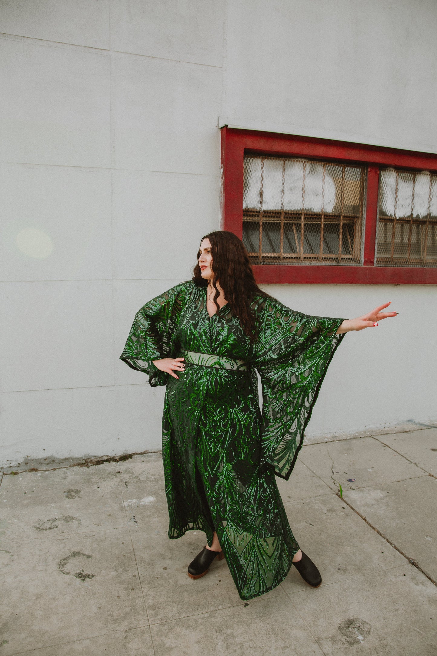 Bohémienne Sequin Kimono Robe in “Extravagant”