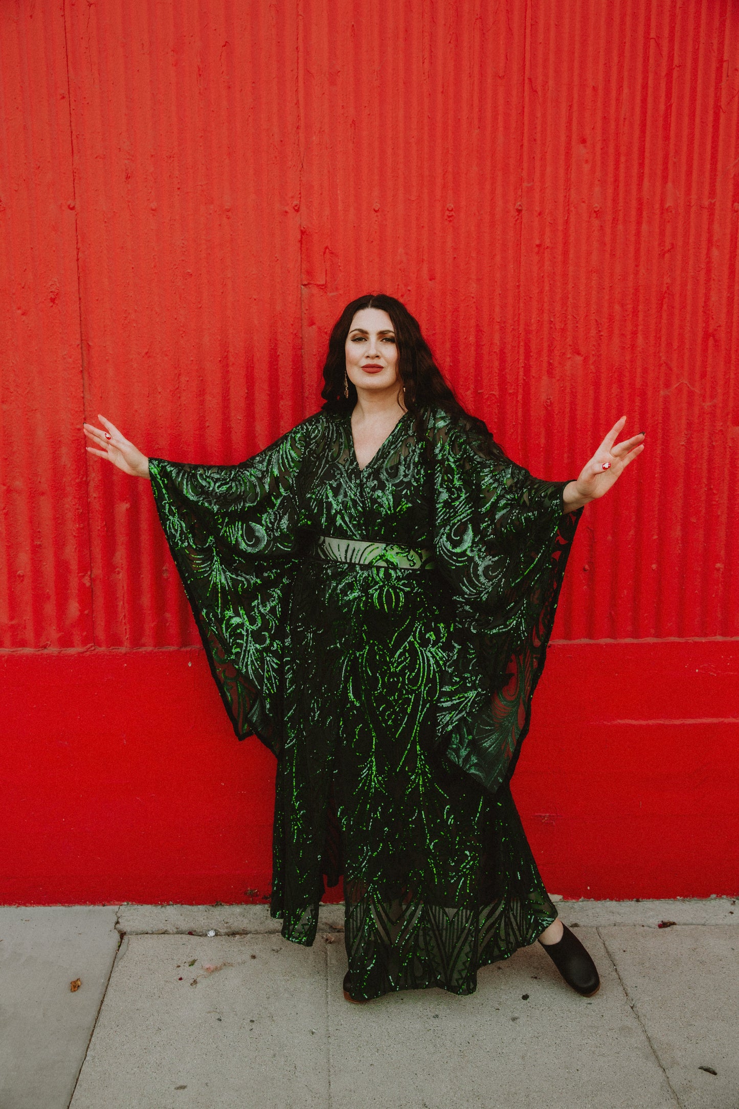 Bohémienne Sequin Kimono Robe in “Extravagant”