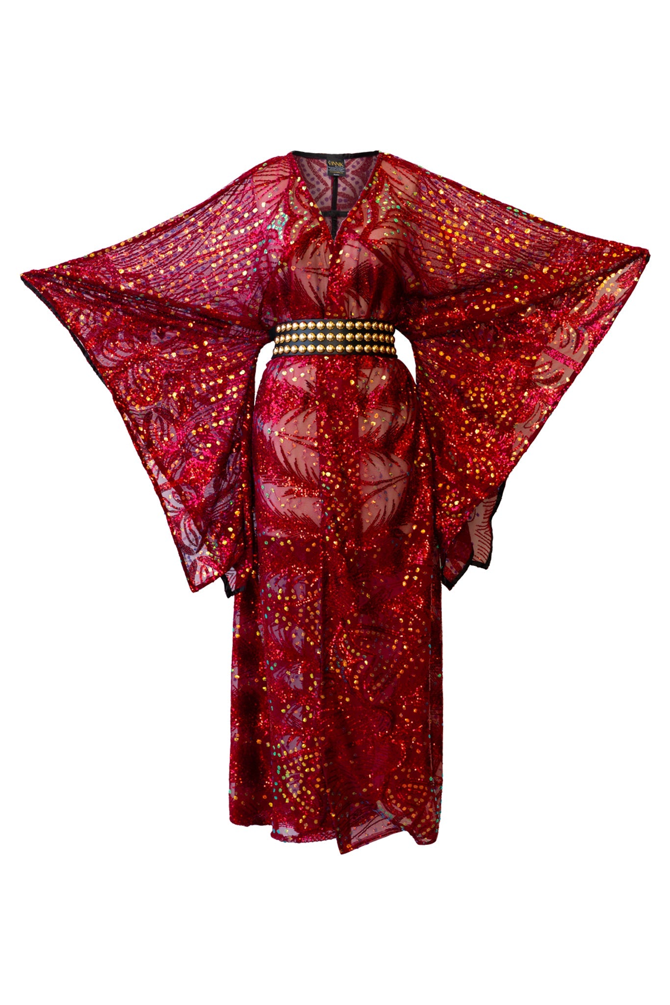 Runway Bohémienne Kimono Robe in “Stardust” (Cabernet)