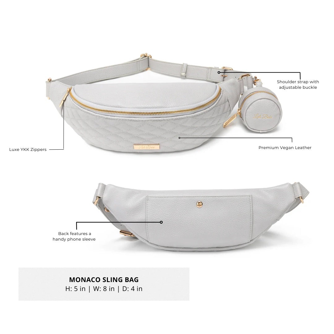 Crossbody Sling Bag | Stone Grey