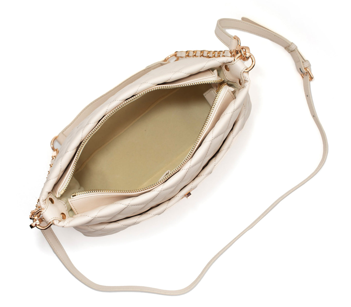 Koi - Off-White Quilted Vegan Leather Purse