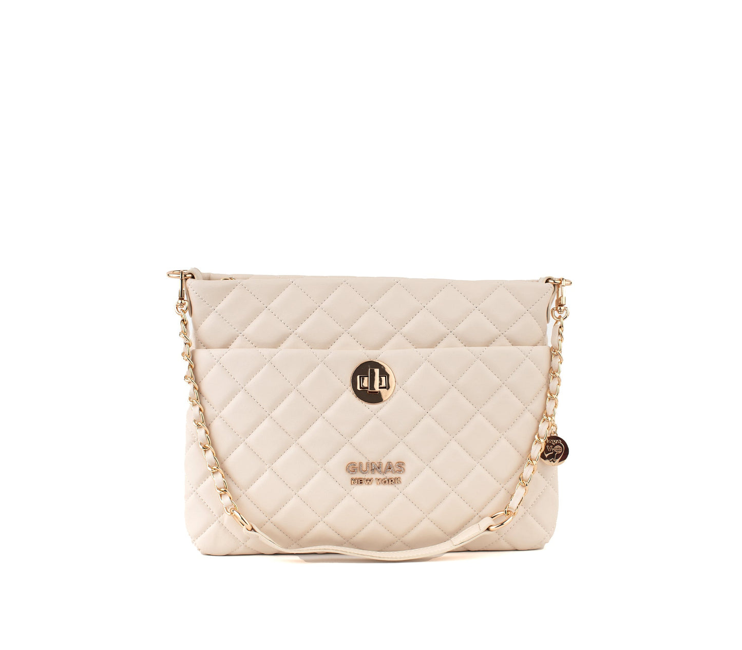 Koi - Off-White Quilted Vegan Leather Purse