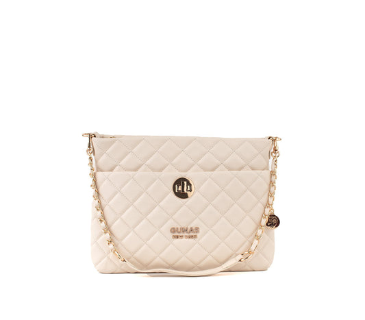 Koi - Off-White Quilted Vegan Leather Purse