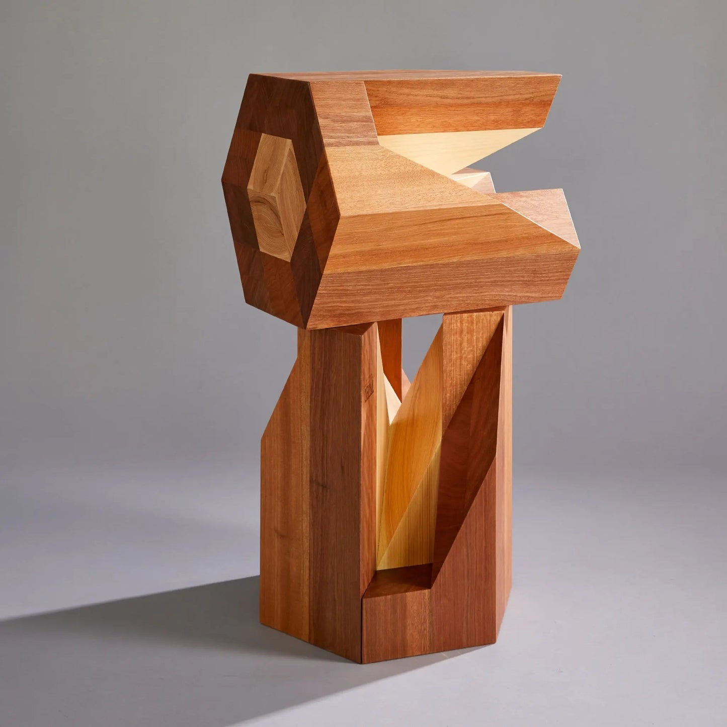 Yosegi Wood Stool Pair - Japanese Craftsmanship